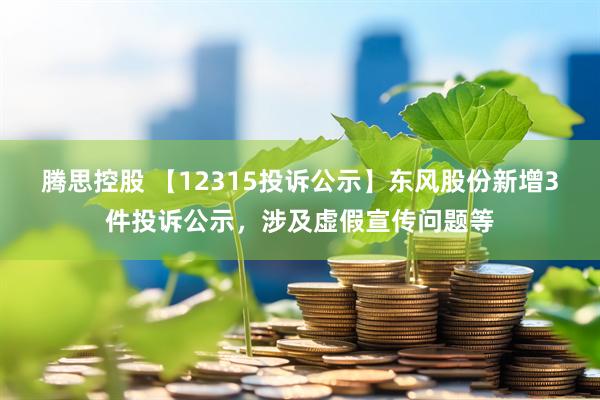 腾思控股 【12315投诉公示】东风股份新增3件投诉公示，涉及虚假宣传问题等