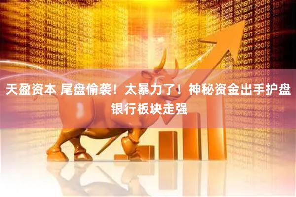 天盈资本 尾盘偷袭！太暴力了！神秘资金出手护盘 银行板块走强